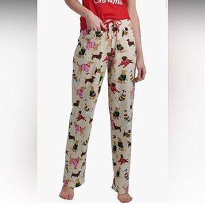 New Little Blue House by Hatley women's dog print pajama pants M 100% cotton